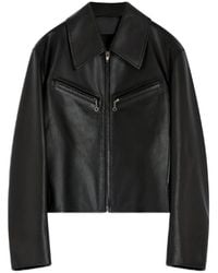 Lemaire - Zip-Front Leather Jacket - Lyst