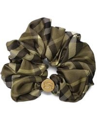 Burberry - Check Silk Scrunchie - Lyst