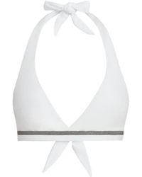 Brunello Cucinelli - Monili-Detail Bikini Top - Lyst