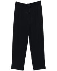 Giorgio Armani - Drawstring-Waist Textured Trousers - Lyst