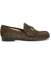 Coccinelle - Suede Logo-Plaque Loafers - Lyst
