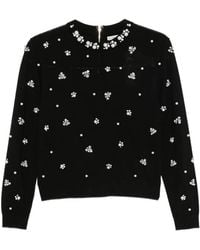 Alice + Olivia - Faux-Pearl Embellished Sweater - Lyst