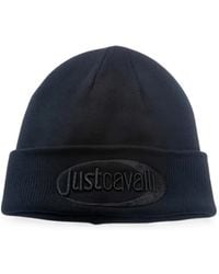 Just Cavalli - Logo-Embroidered Turn-Up Beanie Hat - Lyst