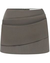Alex Perry - Asymmetric-Drape Mini Skirt - Lyst
