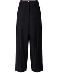 Pinko - Pressed-Crease Wide-Leg Trousers - Lyst