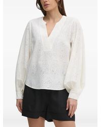 Mos Mosh - V-Neck Eyelet Blouse - Lyst
