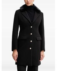 GAUDI - Faux Fur Single-Breasted Coat - Lyst