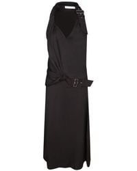 IRO - Velty Buckled-Collar Knotted Midi Dress - Lyst