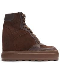Casadei - High-Top Suede Sneakers - Lyst