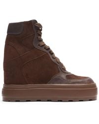 Casadei - High-Top Suede Sneakers - Lyst