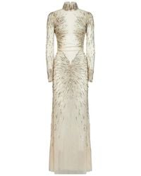 Amen - Bead-Embellished Sequined Maxi Dress - Lyst