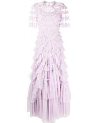 Needle & Thread - Abito Da Sera Marilla Con Ruches - Lyst