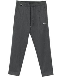 Low Brand - Pantaloni Dritti Con Zip E Coulisse - Lyst