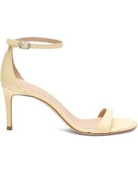 Stuart Weitzman - Round-Toe Leather Heeled Pumps - Lyst
