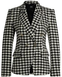 BOSS - Houndstooth-Pattern Blazer - Lyst