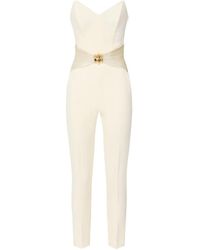 Elisabetta Franchi - Bow-Detailing Crepe Jumpsuit - Lyst