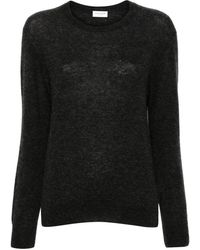 Saint Laurent - Pullover Mit Rundhalsausschnitt - Lyst