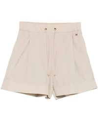 Herno - Drawstring-Waist Pleated Shorts - Lyst