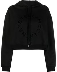 Stella McCartney - Logo-Print Cropped Cotton Sweatshirt - Lyst