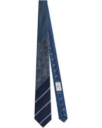 Etro - Striped And Paisley Silk Tie - Lyst