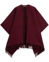 Woolrich - Check Fringed Cape - Lyst