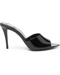 Saint Laurent - Romy Patent Leather Mules - Lyst