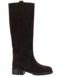 Aeyde - Suede Knee-High Boots - Lyst