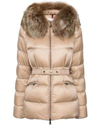 Moncler - Winter Jacket With Fur Hood - Lyst