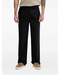 ARMANI EXCHANGE - Logo-Plaque Straight-Leg Trousers - Lyst