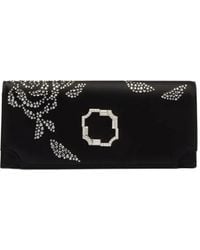 Malone Souliers - Vivien Crystal-Embellished Satin Clutch - Lyst