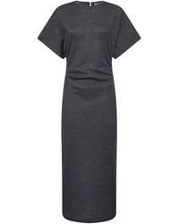 Brunello Cucinelli - Abito Midi Con Dettaglio Monili - Lyst