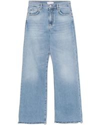 Pinko - Wide-Leg Denim Jeans With Classic Five-Pocket Desi - Lyst
