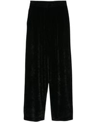 Balenciaga - Velvet-Effect Straight-Leg Trousers - Lyst