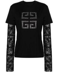 Givenchy - Gelaagd T-shirt Met 4g-patch - Lyst