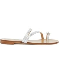 Giuseppe Zanotti - Febe Crystal-Embellished Leather Sandals - Lyst