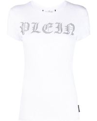 Philipp Plein - Camiseta con logo de strass - Lyst