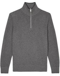 Marc O' Polo - Zip-Up Mock-Neck Sweater - Lyst