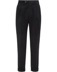 Brunello Cucinelli - Plissierte Tapered-Hose - Lyst