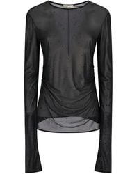 Blumarine - Crystal-Embellished T-Shirt - Lyst