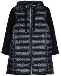 Herno - Knit-sleeves Padded Coat - Lyst