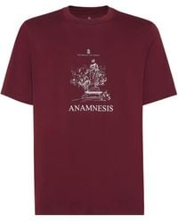 Brunello Cucinelli - Camiseta de algodón con estampado gráfico - Lyst