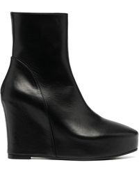 Ann Demeulemeester Ботильоны На Танкетке - Черный