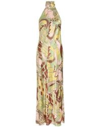 RIXO London - Maura Abstract-Print Maxi Dress - Lyst