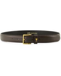 Ami Paris - Ami De Coeur Leren Riem - Lyst