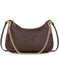 MCM - Small Aren Duo Maxi Visetos Shoulder Bag - Lyst