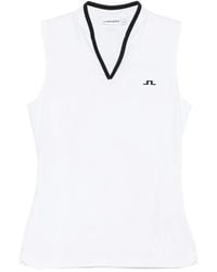 J.Lindeberg - Mila V-Neck Logo Top - Lyst