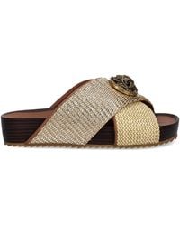 Kurt Geiger - Chelsea Cross-Strap Flat Sandals - Lyst