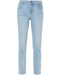 Liu Jo - Mid-rise Slim-fit Cropped Jeans - Lyst