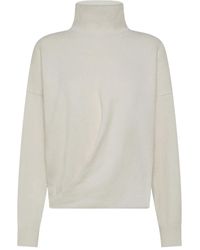Seventy - Turtleneck Twist-Front Sweater - Lyst