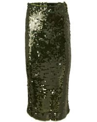 Carolina Herrera - Sequin-Embellished Pencil Midi Skirt - Lyst